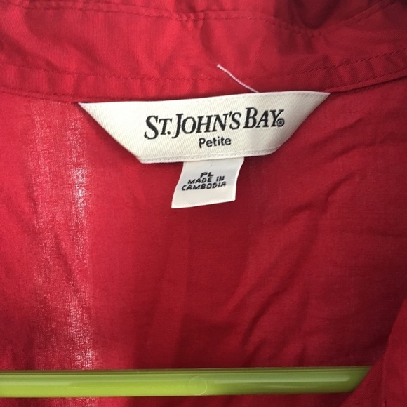 Red Button Down - Picture 3 of 4